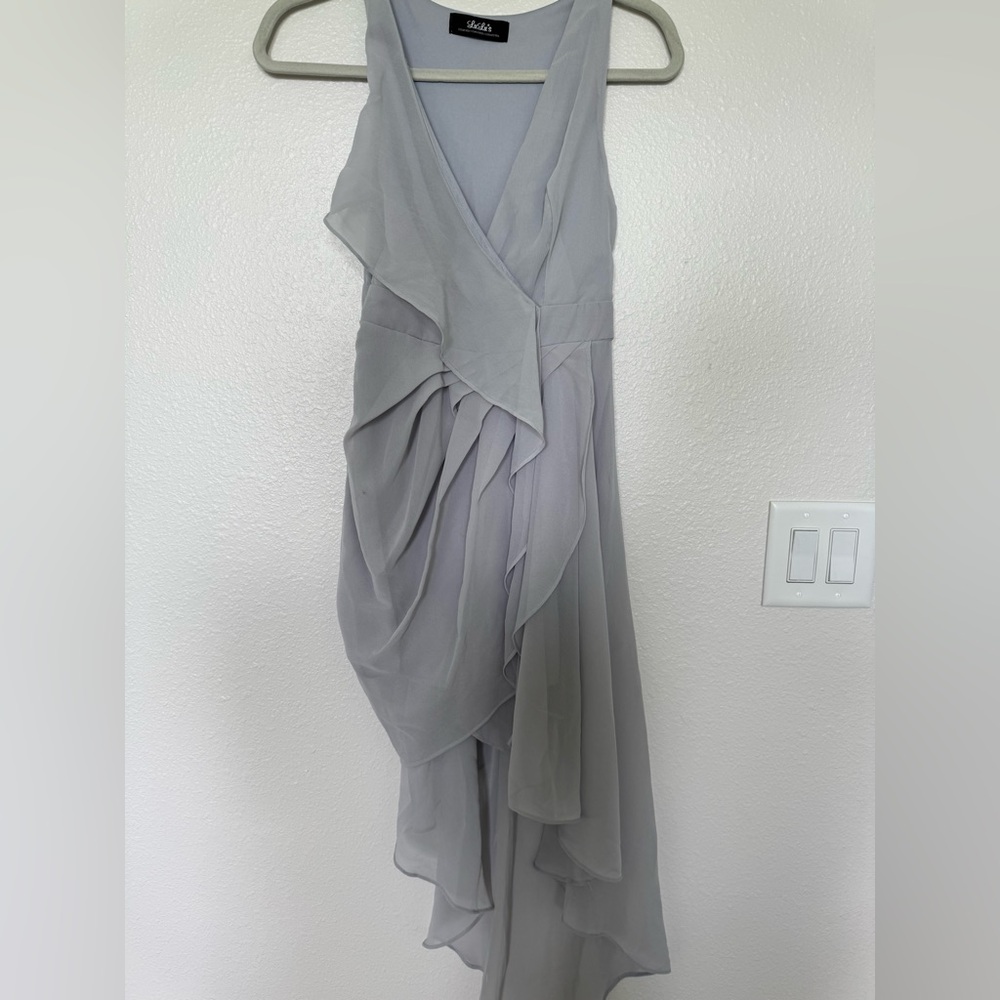 Lulu's Asymmetrical Gray Dress
